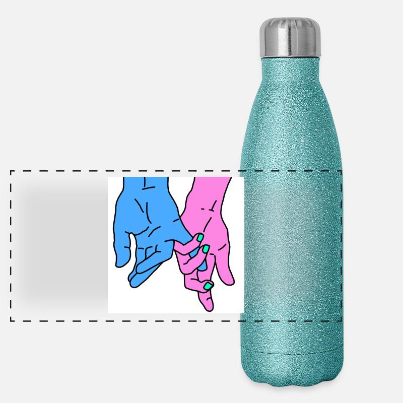 hands rosa Panorama Glitzer Isolierflasche 500 ml