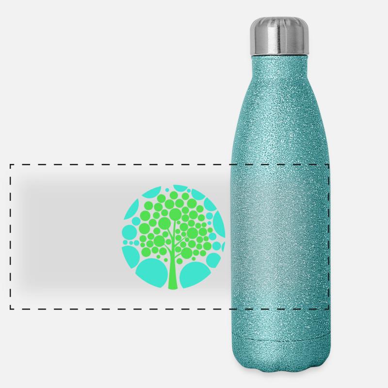 Optische Täuschung Baum Panorama Glitzer Isolierflasche 500 ml