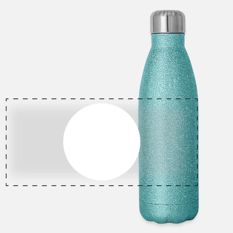 Great White Circle Minimalism Panoramic Glitter Thermal Bottle 500 ml