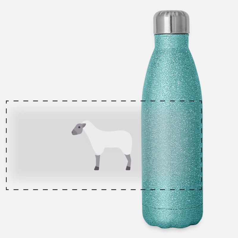 white cloud sheep Panoramic Glitter Thermal Bottle 500 ml