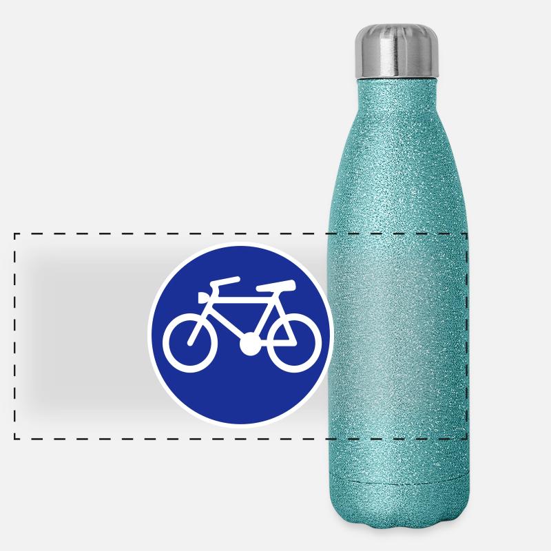 Fahrrad Panorama Glitzer Isolierflasche 500 ml