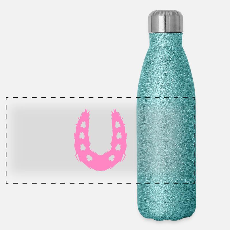 Hufeisen Symbol Pferd Panorama Glitzer Isolierflasche 500 ml