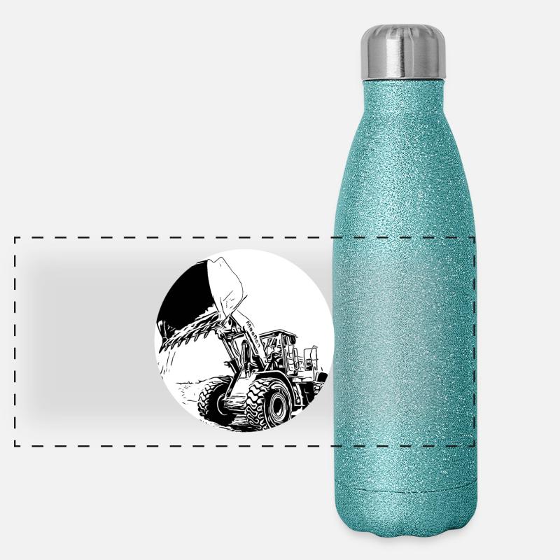 Radlader Panorama Glitzer Isolierflasche 500 ml