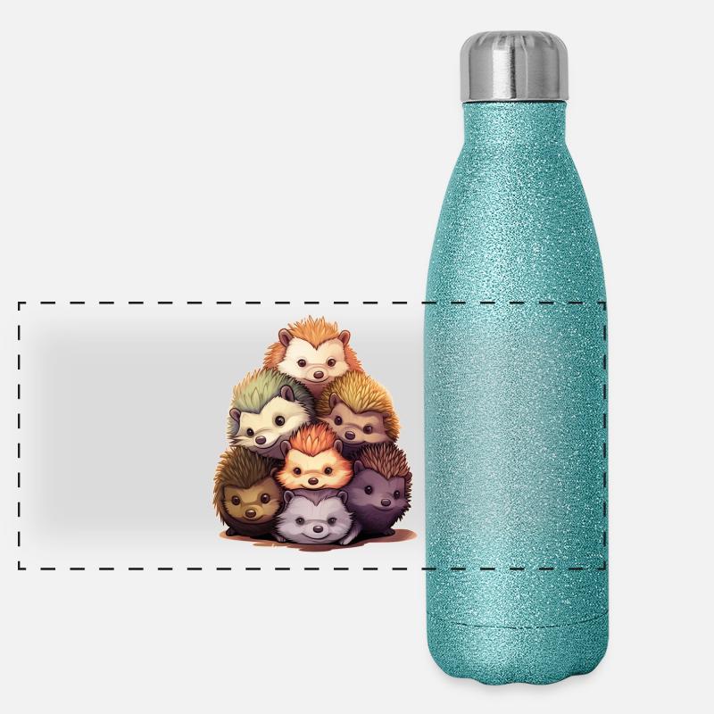 Igel Panorama Glitzer Isolierflasche 500 ml