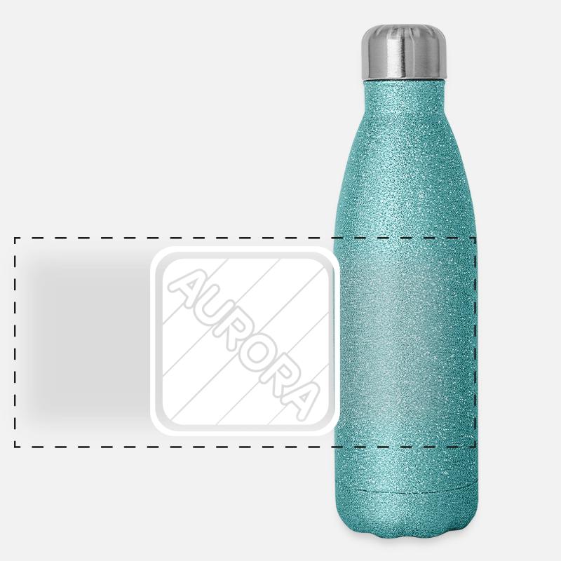 Maedchenname Aurora Panorama Glitzer Isolierflasche 500 ml