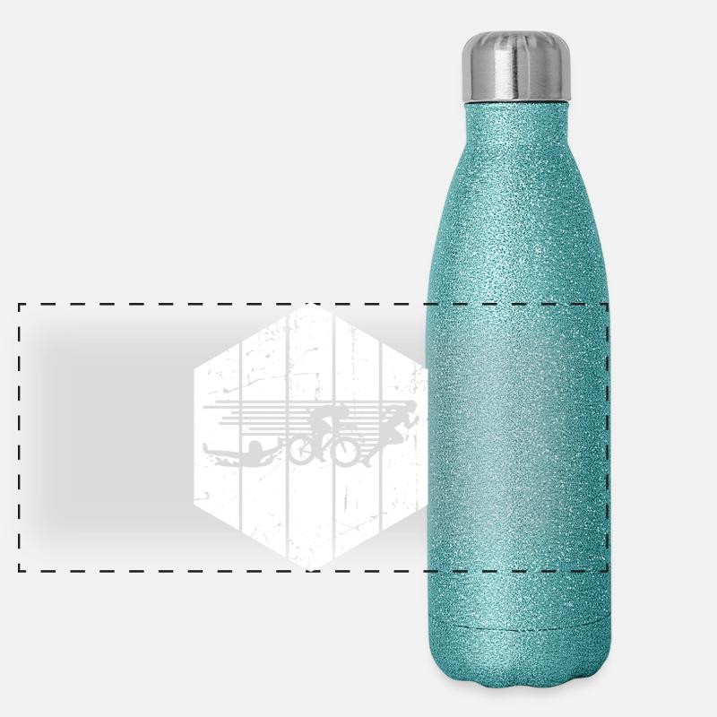 Compétition de triathlon Gourde isotherme panoramique pailletée 500 ml