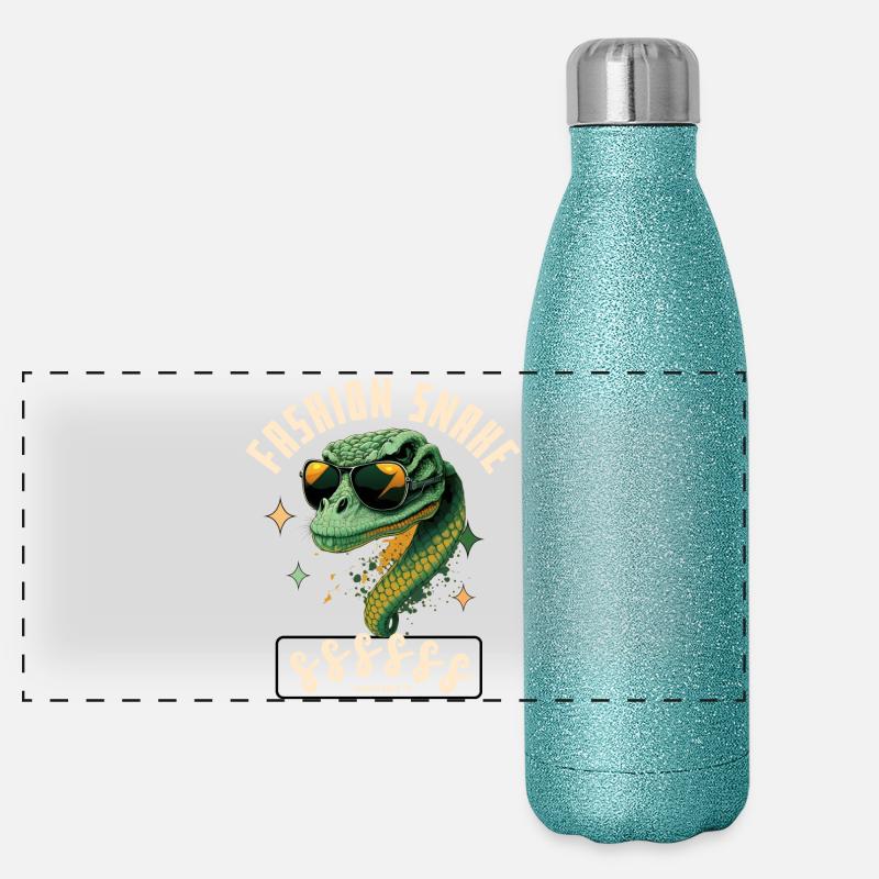 Crocodile Chic Sunglasses Gourde isotherme panoramique pailletée 500 ml