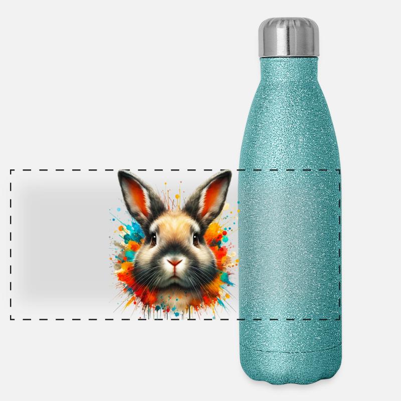 Rabbit Panoramic Glitter Thermal Bottle 500 ml