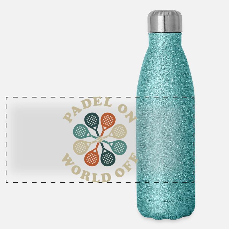Fun Padel | Padel On, World Off Panoramic Glitter Thermal Bottle 500 ml