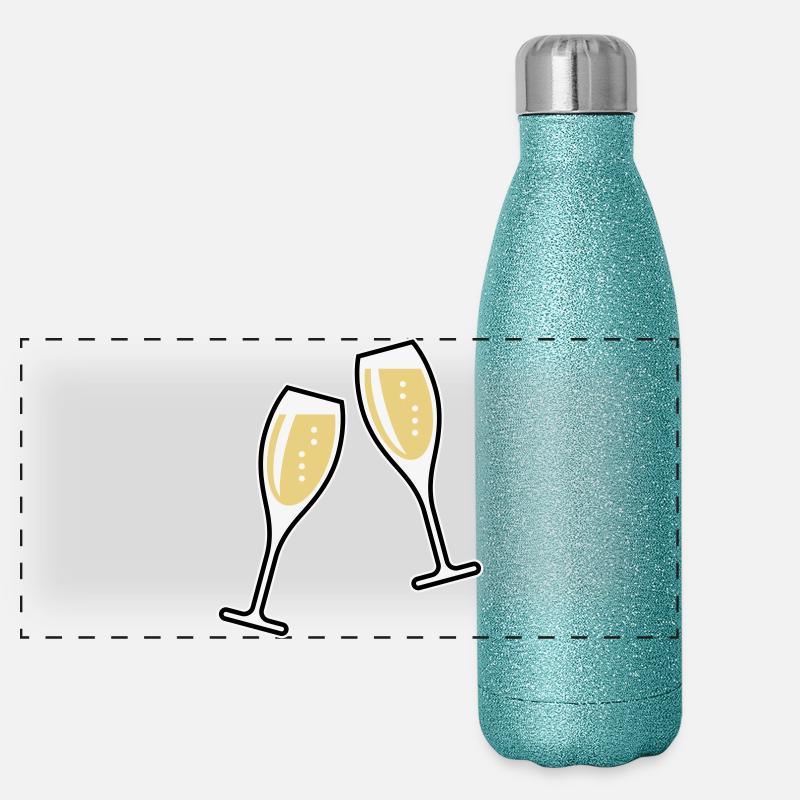 2 Sektgläser (Sekt / Oval / Zu / 3C) Gourde isotherme panoramique pailletée 500 ml