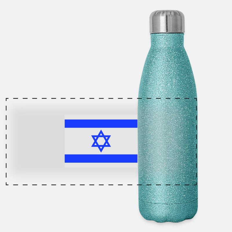 israel, fahne, flagge Panorama Glitzer Isolierflasche 500 ml