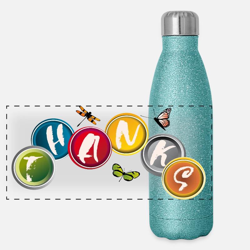 Merci Gourde isotherme panoramique pailletée 500 ml