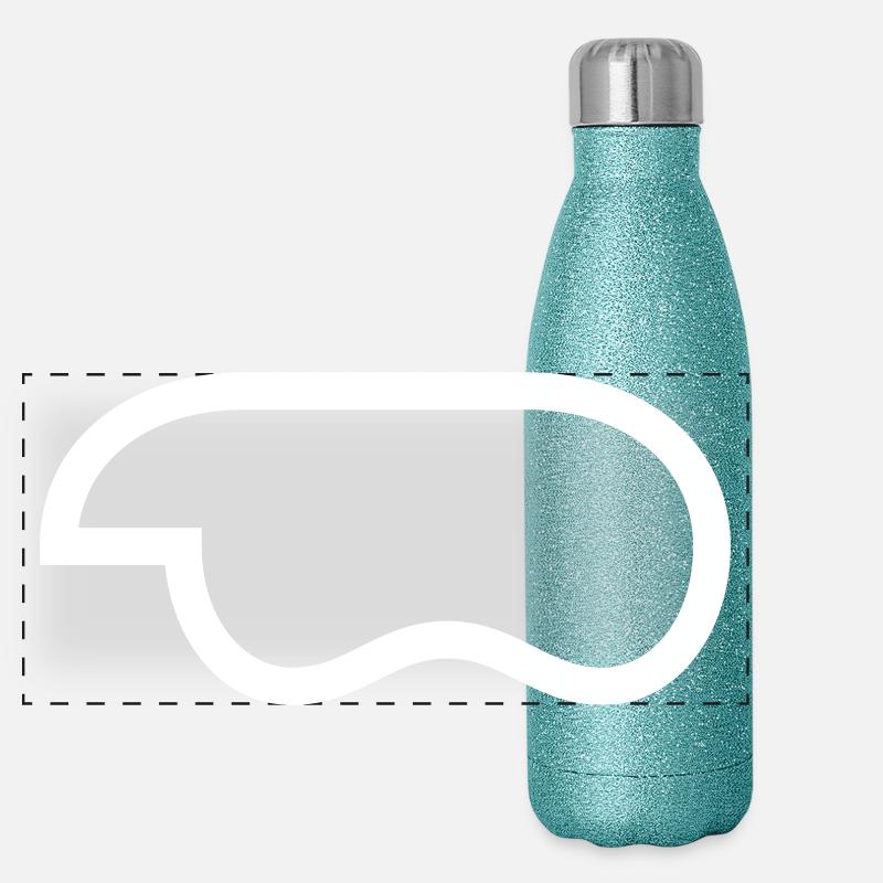 controller-outline-weiss Panorama Glitzer Isolierflasche 500 ml
