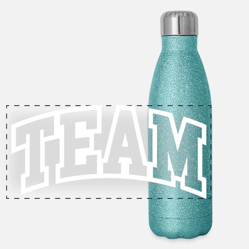 Team lettering Panoramic Glitter Thermal Bottle 500 ml
