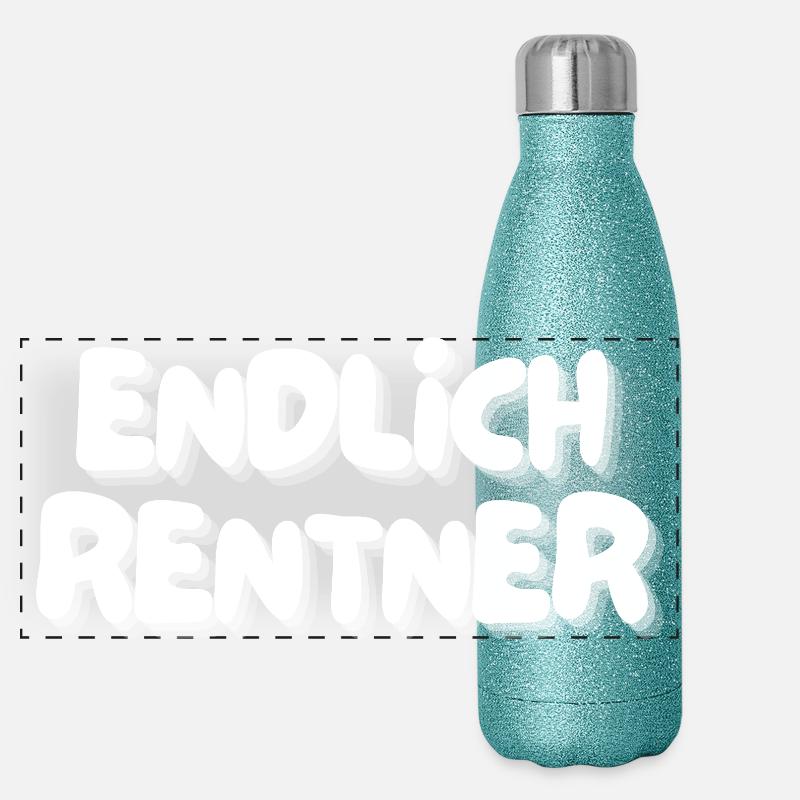 endlich rentner Panorama Glitzer Isolierflasche 500 ml