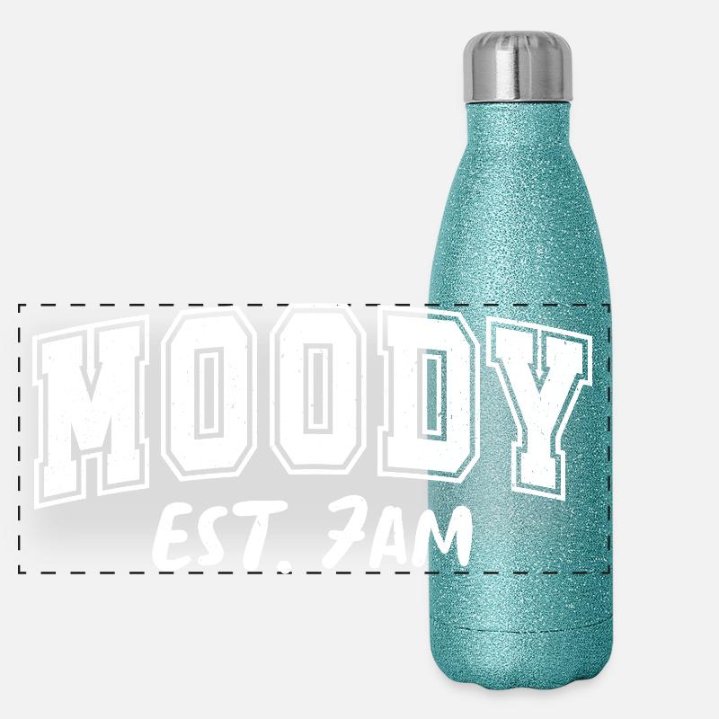 Moody Est. 7AM Typo Tee Launisch Panorama Glitzer Isolierflasche 500 ml