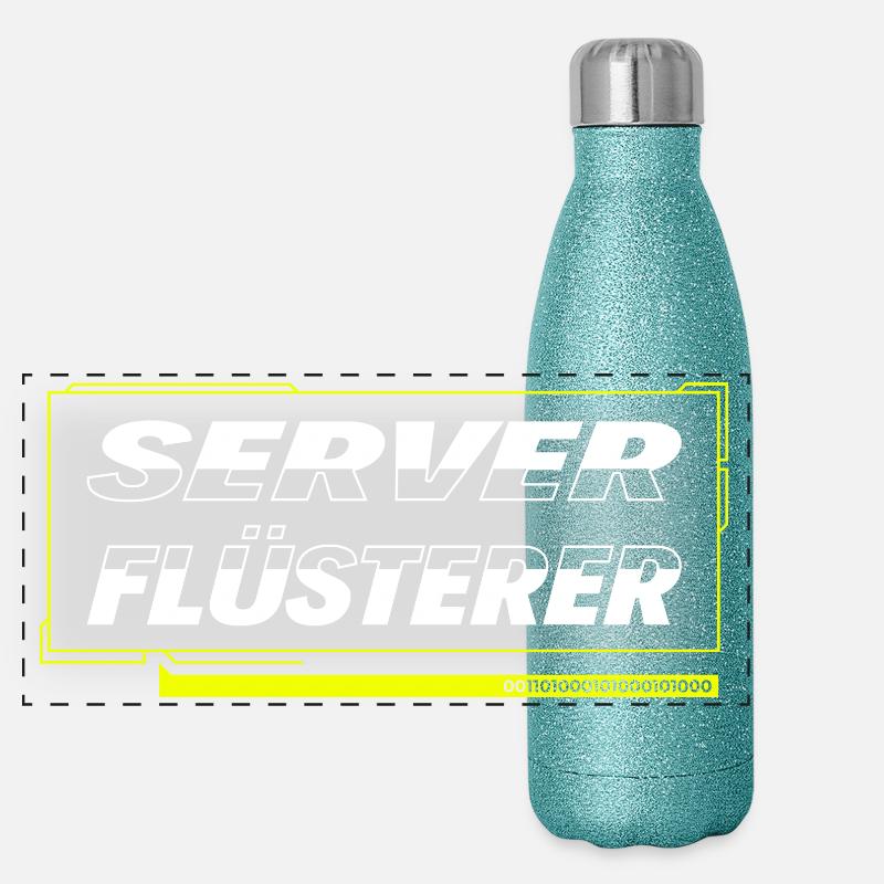 Server Flüsterer Panorama Glitzer Isolierflasche 500 ml