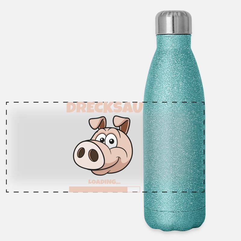Drecksau Panorama Glitzer Isolierflasche 500 ml
