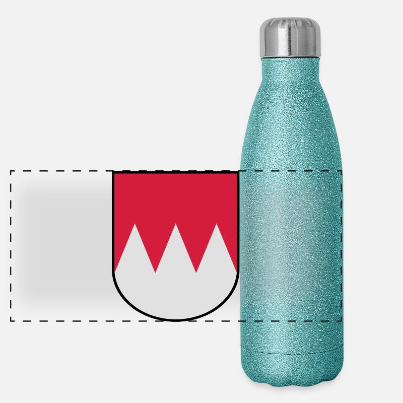 Franken Wappen Panorama Glitzer Isolierflasche 500 ml
