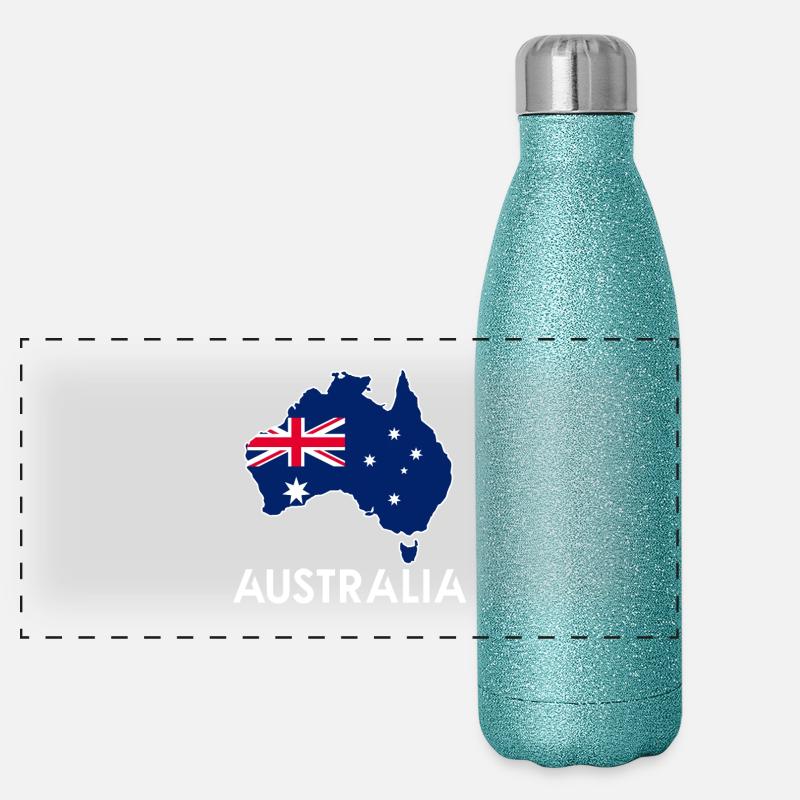 Australien Panorama Glitzer Isolierflasche 500 ml