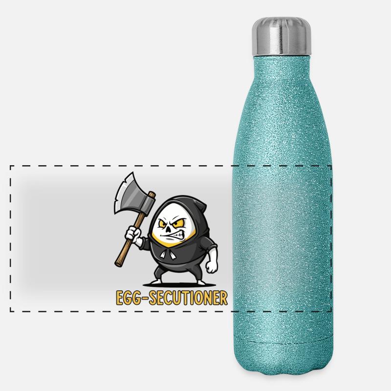 Zeit der Eizellentnahme Panorama Glitzer Isolierflasche 500 ml