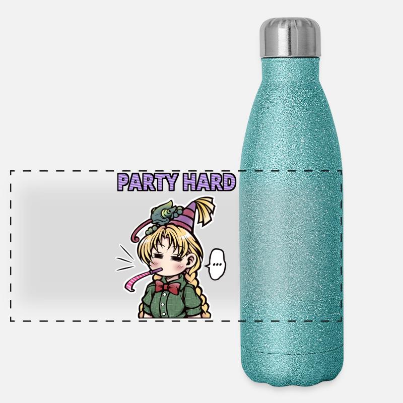 Party Hard Panorama Glitzer Isolierflasche 500 ml