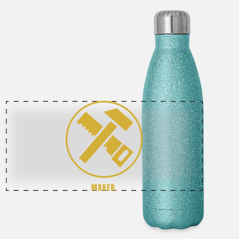 MAKER. Édition Succès | Conception d’artisanat en or Gourde isotherme panoramique pailletée 500 ml