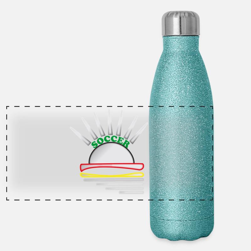 Soccer Logo Panoramic Glitter Thermal Bottle 500 ml