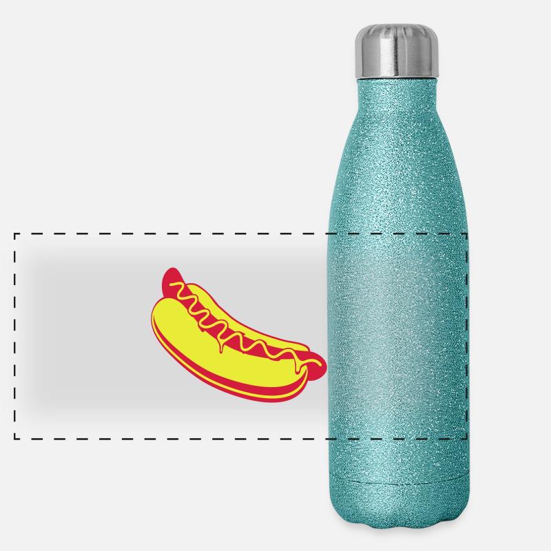 Hot dog Panorama Glitzer Isolierflasche 500 ml