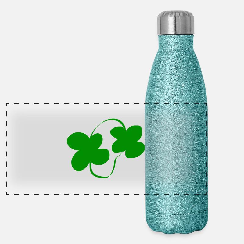 Glücksblätter Panorama Glitzer Isolierflasche 500 ml