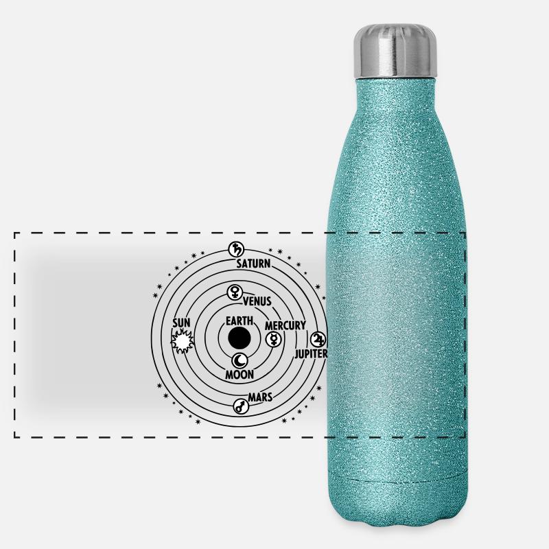 Sonnensystem Panorama Glitzer Isolierflasche 500 ml