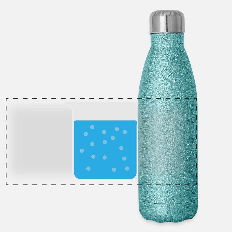Chemie Becherglas mit kochendem Wasser - Geschenk Panorama Glitzer Isolierflasche 500 ml
