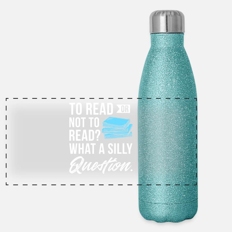Bücher Panorama Glitzer Isolierflasche 500 ml