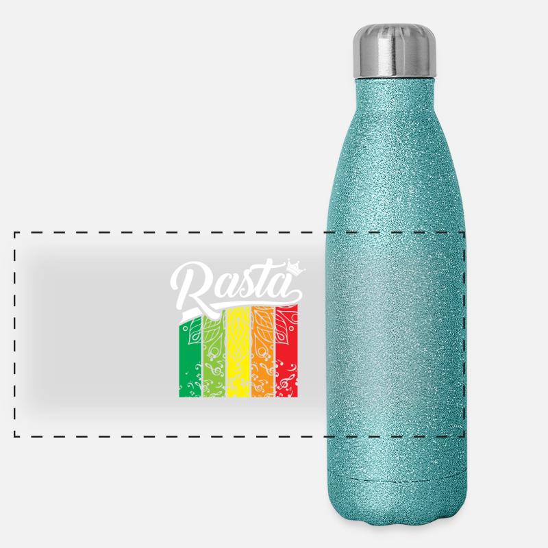 Pastel Rainbow Banner Panoramic Glitter Thermal Bottle 500 ml