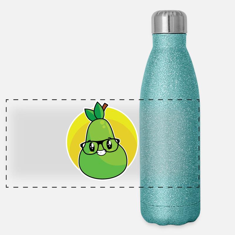 Birne Panorama Glitzer Isolierflasche 500 ml