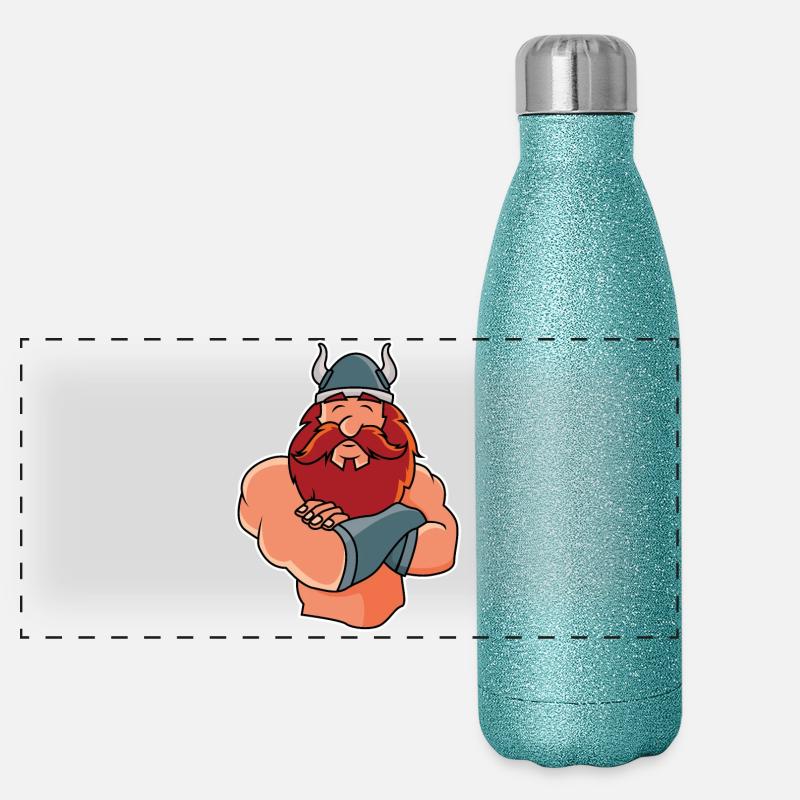 Drôle de Viking en pose Gourde isotherme panoramique pailletée 500 ml