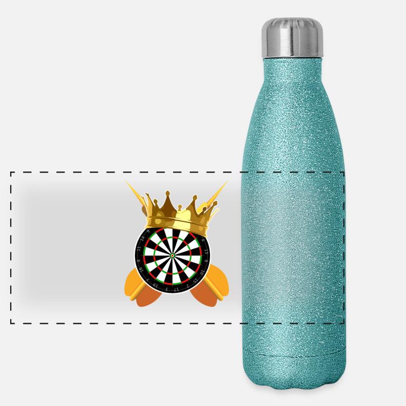 Fléchettes Fléchettes Fléchettes - Gourde isotherme panoramique pailletée 500 ml - paillettes bleues