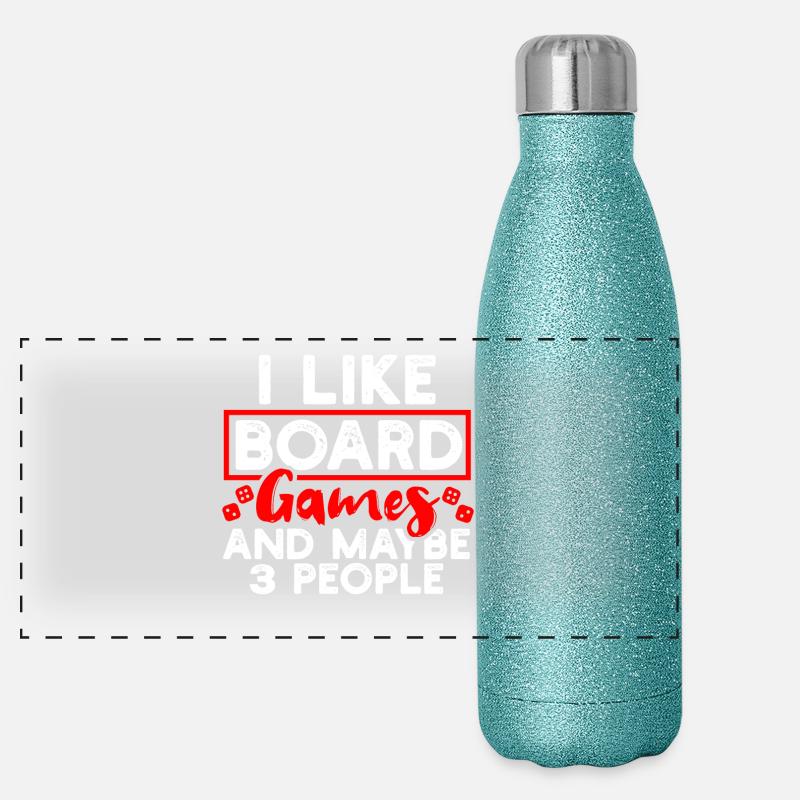 Gesellschaftsspiele Brettspiele Panorama Glitzer Isolierflasche 500 ml