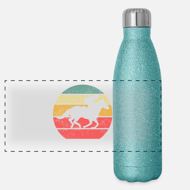 Courses de chevaux Gourde isotherme panoramique pailletée 500 ml