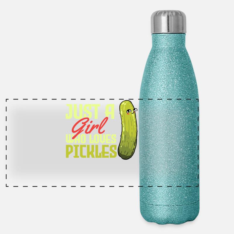 Amoureux des cornichons Gourde isotherme panoramique pailletée 500 ml