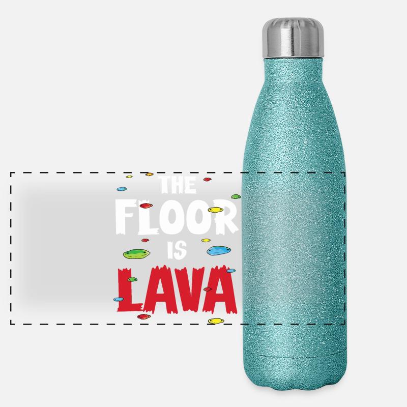 Kletterer Bouldern Panorama Glitzer Isolierflasche 500 ml