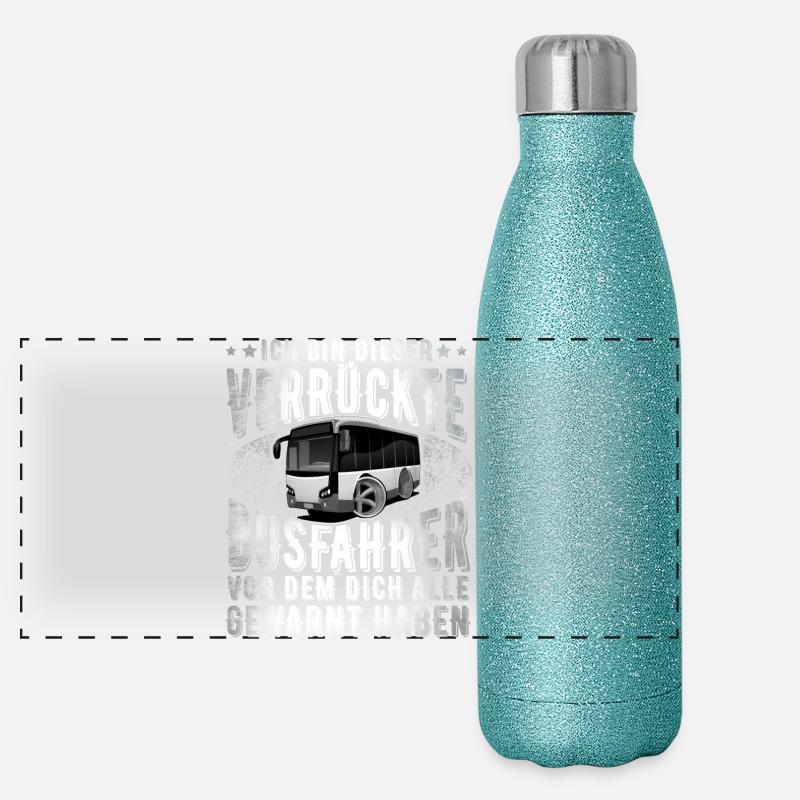 Busfahrer Panorama Glitzer Isolierflasche 500 ml