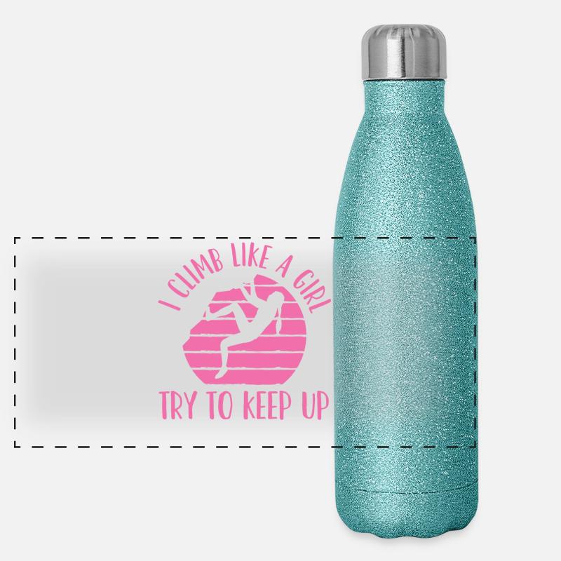 Klettern Bouldern Panorama Glitzer Isolierflasche 500 ml