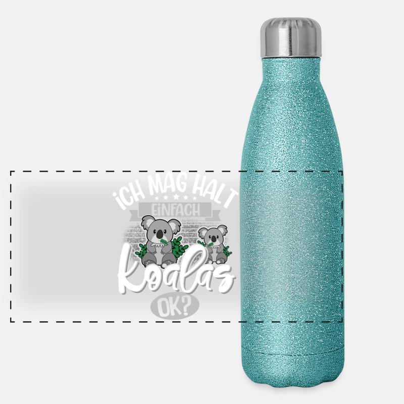 Koala Panorama Glitzer Isolierflasche 500 ml