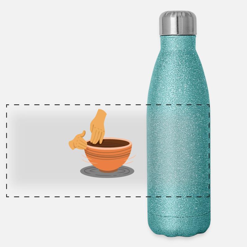 Keramik Töpfern Panorama Glitzer Isolierflasche 500 ml