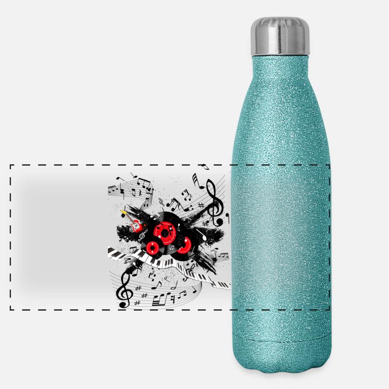 Mélodie et piste clavier Red Record Gourde isotherme panoramique pailletée 500 ml