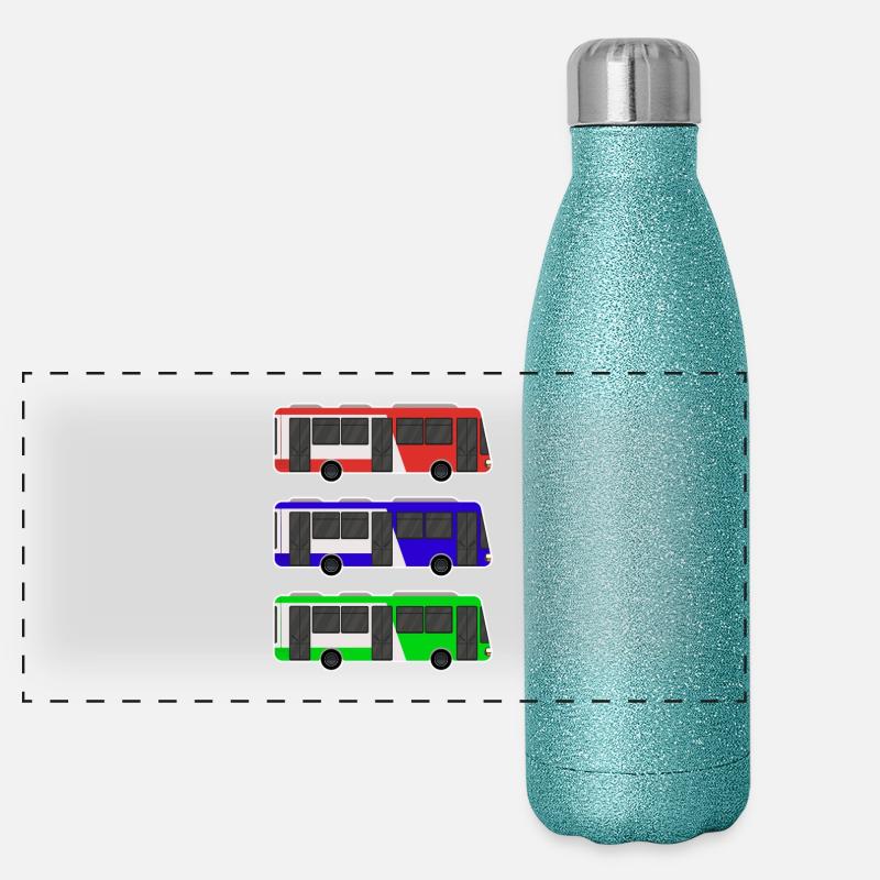 Bus Panorama Glitzer Isolierflasche 500 ml