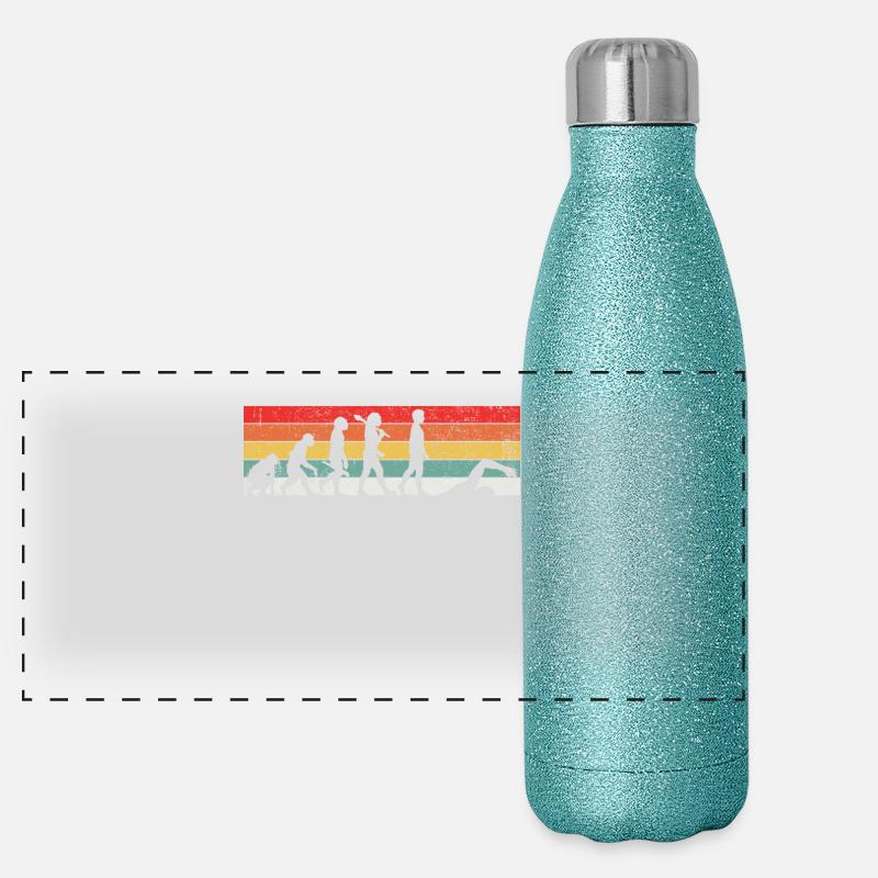 Schwimmen Schwimmer Evolution Panorama Glitzer Isolierflasche 500 ml