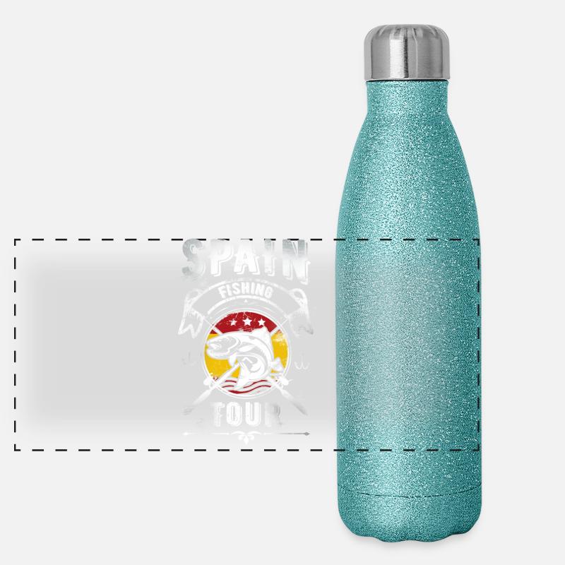 Espagne Pêche Tour Gourde isotherme panoramique pailletée 500 ml