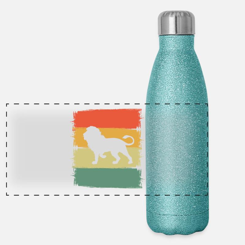 Lion Gourde isotherme panoramique pailletée 500 ml